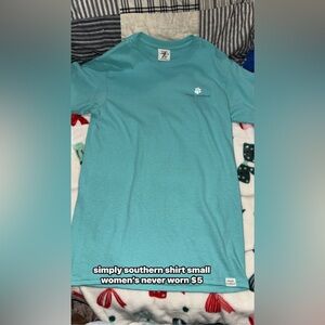 Simply Southern Aqua Short Sleeve Tee